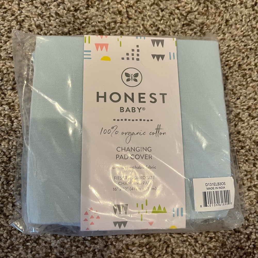 Organic cotton changing pad cover